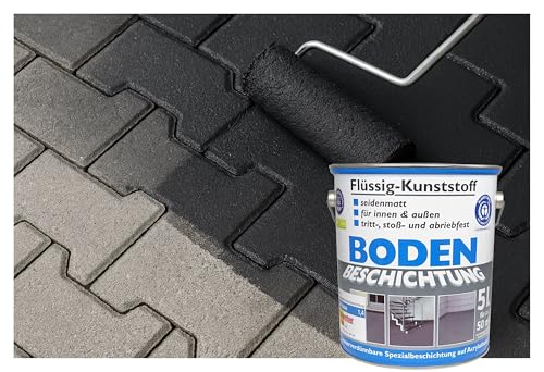 Dynamic24 Flüssig Kunststoff 5L Bodenbeschichtung 50m² Betonfarbe Beton Beschichtung Boden Estrich Farbe...