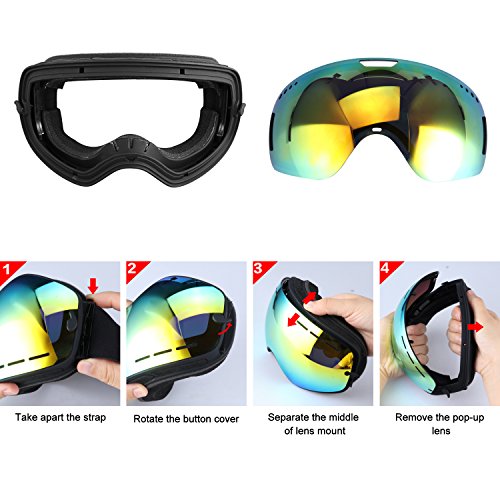 Hicool Pro Unisex Maschera Snowboard per Sciare