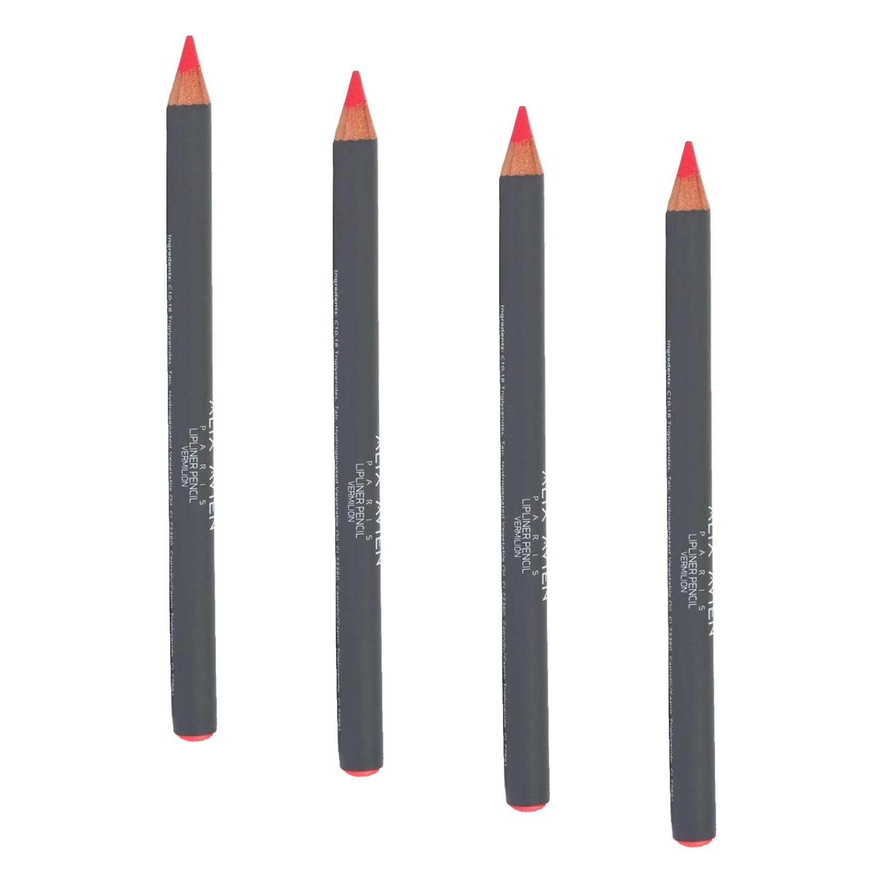 ALIX AVIEN Uzun Süre Kalıcı Dağılma Yapmayan Nemlendirici Dudak Kalemi - Lipliner Pencil Vermilion (4 paketi)