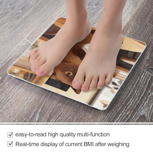Báscula Digital de Baño RLDOBOFE con Pantalla LED miniatura 5