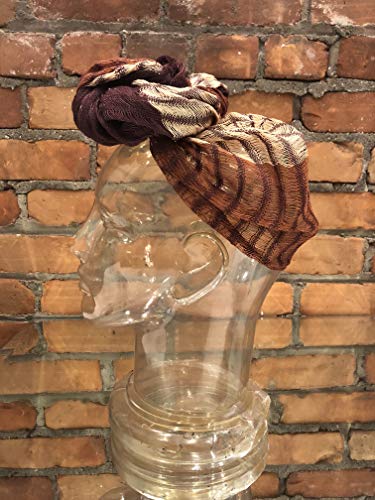 Sheer Headwrap Scarf Handwoven Breathable See Through Open Net Weave Brown Tan Beige Natural2
