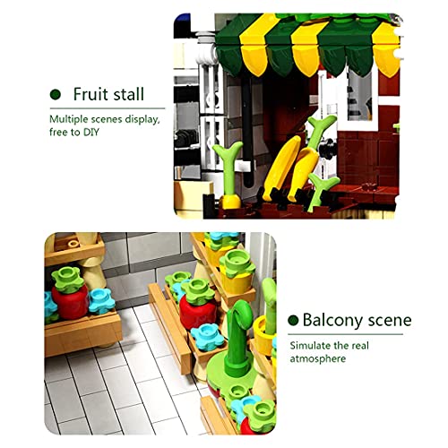 TYPIS Haus Bausteine, Zentrum Blumenladen Architektur Bausteine Set Modular Gebäude, Kompatibel mit LEGO Haus (3648… – Bild 8