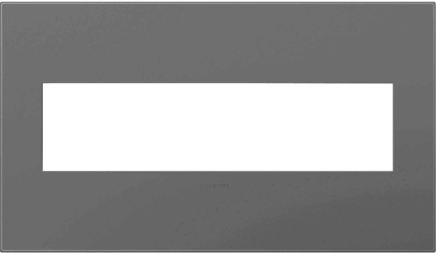 Legrand adorne Magnesium, 4-Gang Wall Plate, AWP4GMG4