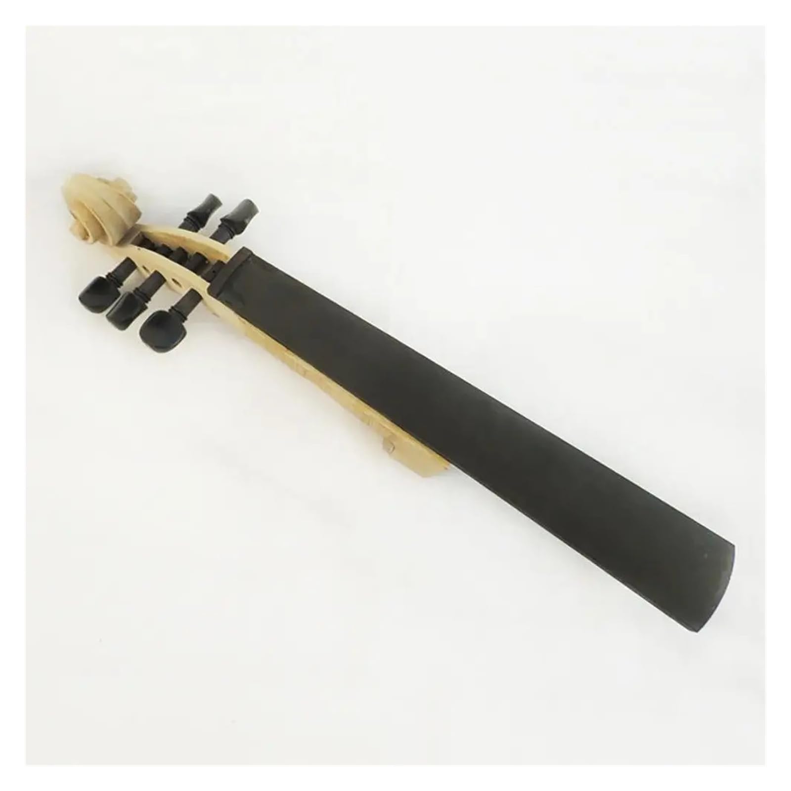 5 cuerdas 4/4 cabeza de cuello de violín blanco + diapasón de ébano + tuerca + clavijas de violín, accesorios de piezas