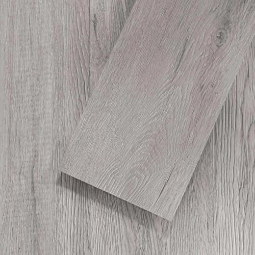 Mulgreat Peel And Stick Floor Tile, Self-Adhesive Vinyl Flooring Plank, Waterproof Deep Wood Grain Planks, 6X36Inch, 36Pack, 54 Sq. Feet, Diy For Bedroom, Kitchen, Living Room Home Decor, Soft Grey #TOP4