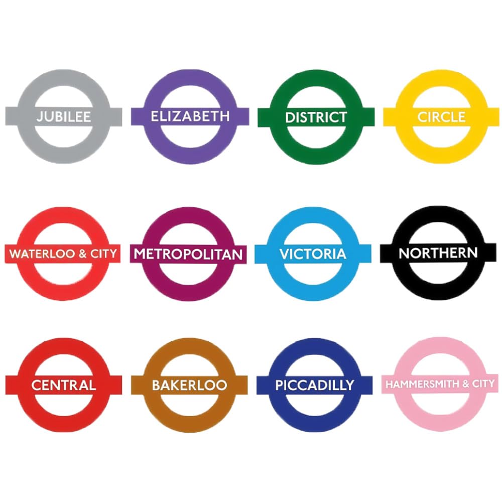 London Underground Themed Bunting 12pcs England Theme Party Banner Background Decoration Suitable for Party Celebration Room Decoration With White Ribbon Indoor Outdoor