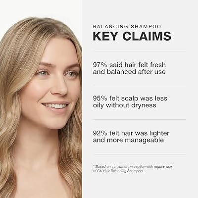 GK HAIR Balancing Shampoo Cleanses and Removes Buildup with Keratin Treatment For Oily Control Flaky Itchy Dry Scalp Thinning nourishing Hair Sulfate Free Women and Men 10.1 Ounce
