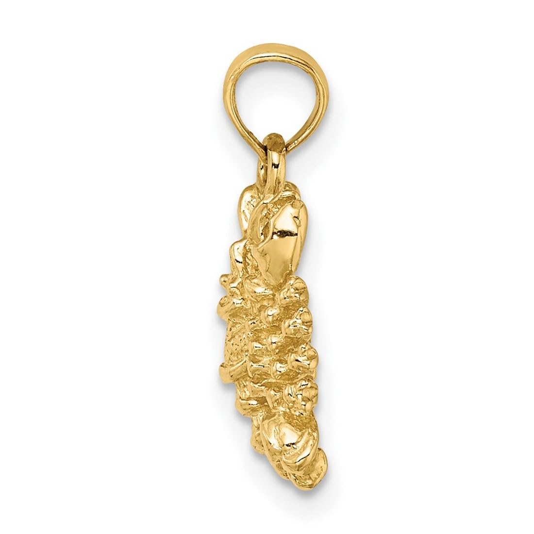 Halskette mit Sternzeichen-Anhänger aus 14 Karat Gelbgold, massiv, poliert, 3D-Skorpion-Anhänger, Maße: 19 x 11 mm, Schmuck für Damen, One Size, Metall Gelbgold Goldfarben Aus Metall Gelbgold, Kein