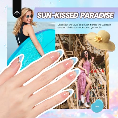 Image of Beetles Gel Nail Polish Kit with U V Light - 32 Colors Gel Polish 54 Pcs Nail Kits with Base and Glossy Top Coat Soak Off DIY Salon Beginner-friendly Manicure Nails Stuff Gifts for Women