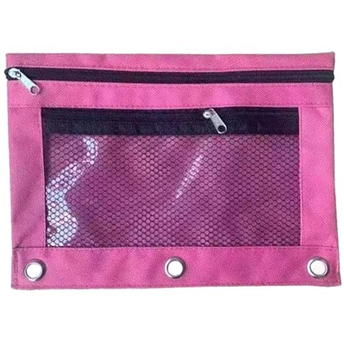 Ufficio Sacchetto di Immagazzinaggio Matita di Mesh Finestre Zip Cancelleria di per Matite Grande rosato XXXXX-Large rosso
