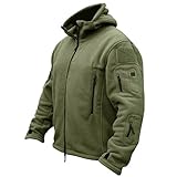 CRAVOG Kapuzenpullover Herren Fleece Hoodie Jacke Winter warm Outdoor Militär Army Jagd Taktisch Paintball Wandern Sport Wintersport Freien Softshell Casual Tops