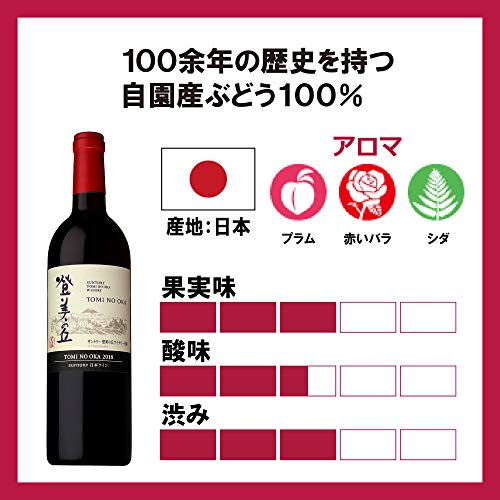 登美の丘 登美の丘 赤 2018 750ml