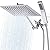 G-Promise All Metal 10" Dual Square Shower Head Combo | Rain Shower Head | Handheld Shower Wand | Adjustable | Smooth 3-Way Diverter | 71" Extra Long Hose - A Bathroom Upgrade (Chrome)