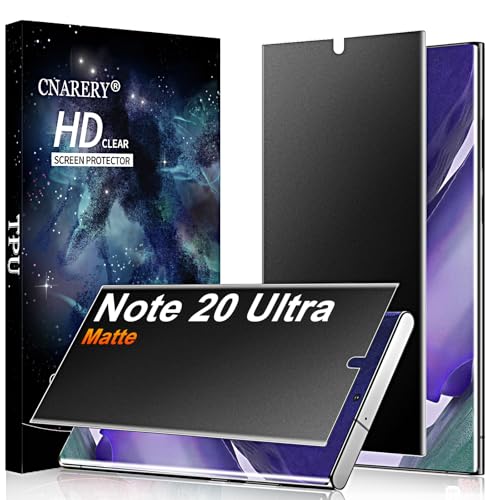 Cnarery 2 Pack for Samsung Galaxy Note 20 Ultra Matte Privacy Screen Protector 6.9 Inch[Not Glass] Anti-Scratch Anti-Glare Support fingerprint Unlock