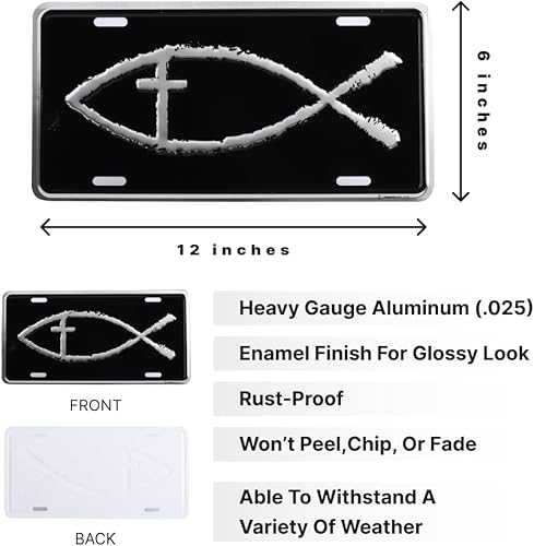 Miniatura 3 de Placa de matrícula de lujo  Placa universal inspiradora para automóvil, placa de automóvil a prueba de óxido, resistente a la intemperie, duradera,