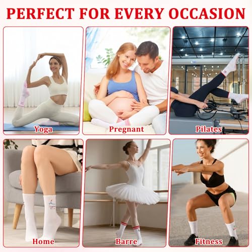 Image of Pilates Grip Yoga Socks for Women Cute Non Slip Socks