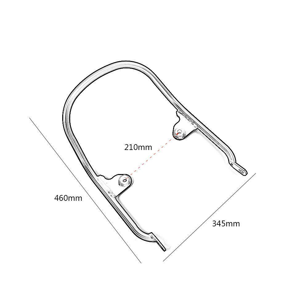 Motorrad Große Stahl hinten Beifahrer Soziussitz Hand Haltegriff Schiene Heckgriff für Z900RS Z900 RS Z 900 RS Motorradzubehörteile 2018 2019 2020 2021 2022 2023 (Chrom)