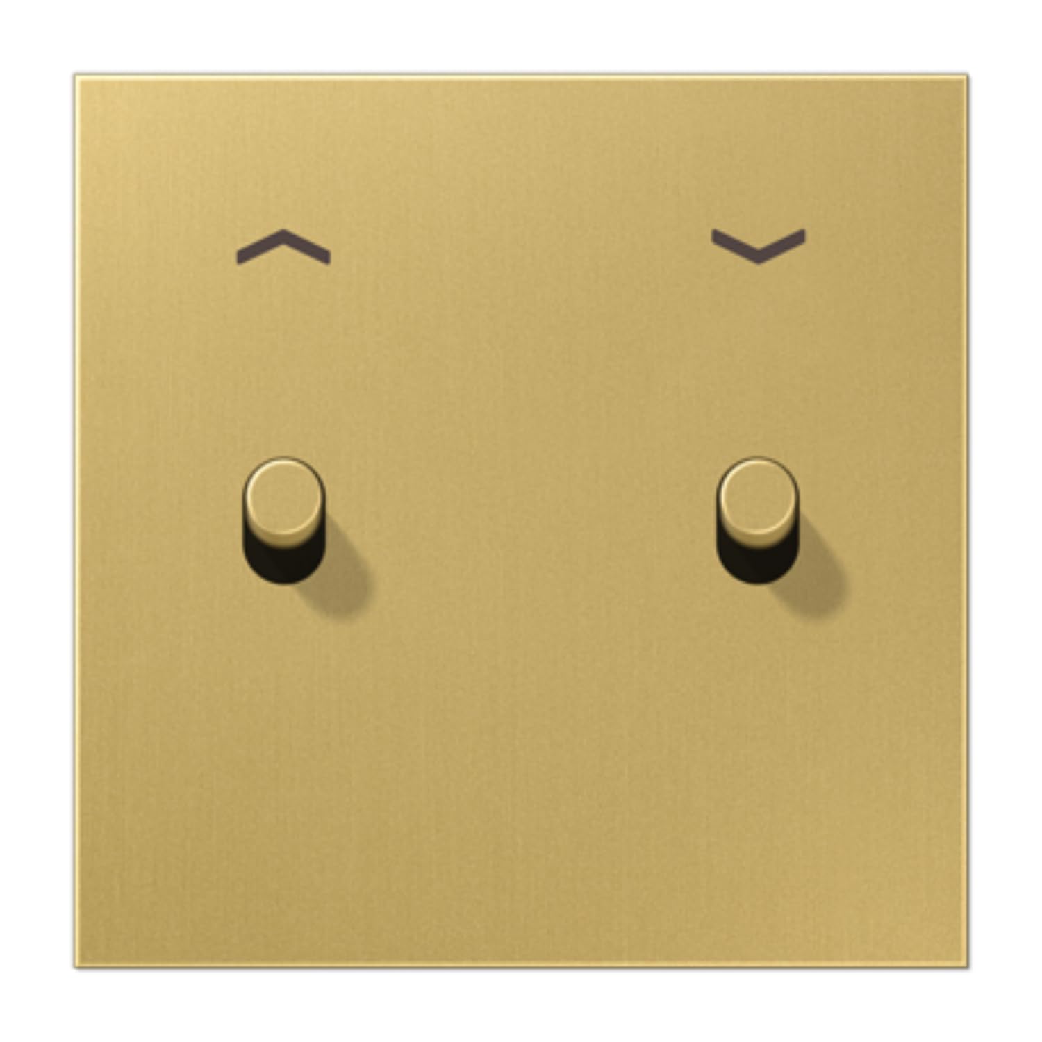 Plaque 1 x 2 pal/volet cylindre pour salon chic JUNG laiton