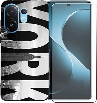 Case Compatible with Vivo V70 5G 6.77 in + Tempered Glass Screen Protector, Flexible Silicone Shell Bumper TPU Protective Cover, BST5