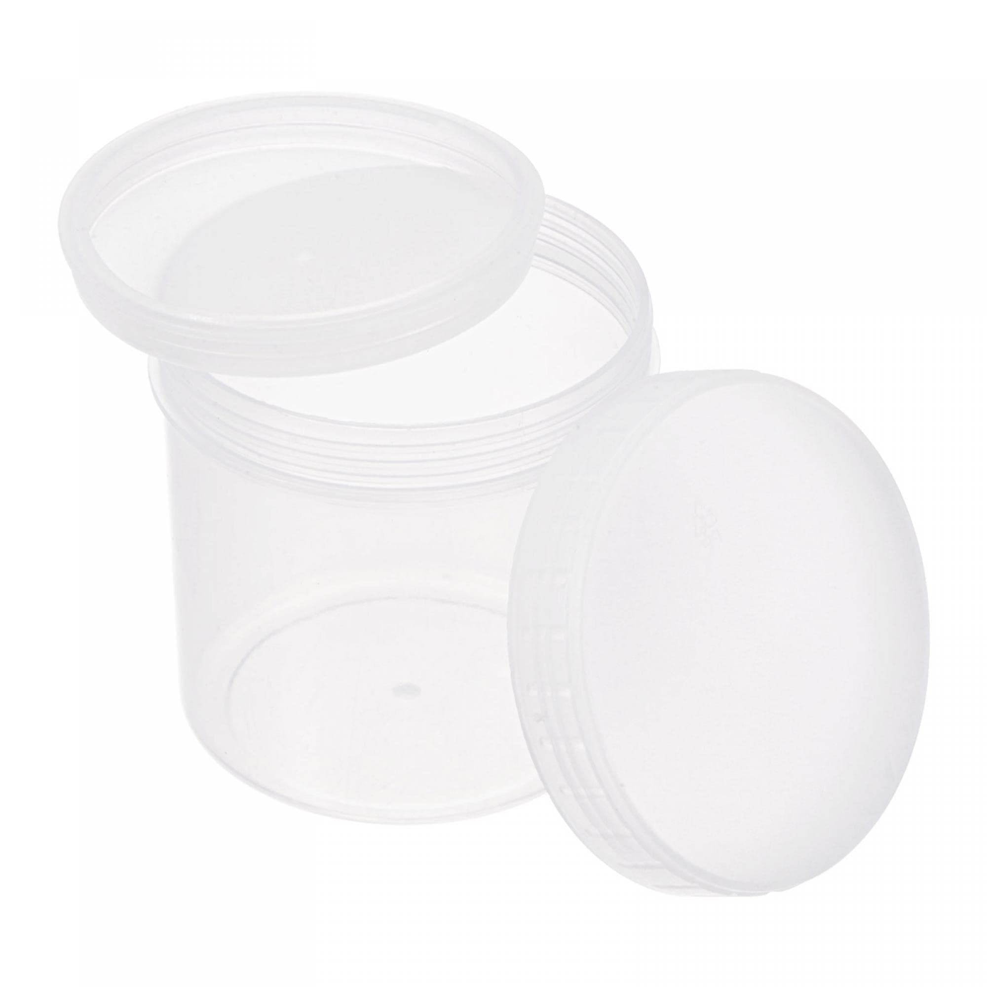 sourcing map Empty Plastic Paint Pail 0.08 -Gallon/300mL Seal Storage Container with Sealing Lid Clear 5Pcs — image 1