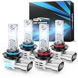 9007/HB5 Led Headlight Bulbs, Marsauto 12000LM M2 Series Super Bright Led Hi/Lo Beam Headlamp Conversion Kit, CANbus-Ready 6000K Xenon White 2-Pack