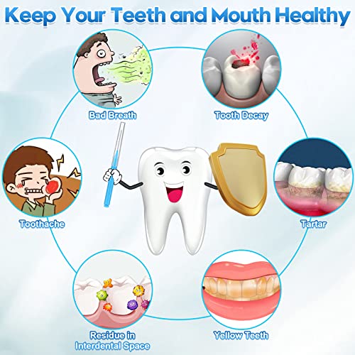 300 Pcs Interdental Brushes For Braces, 6 Size Soft And Bendable Braces Brush For Cleaning, Toothpick Dental Tooth Flossing Head Oral Dental Hygiene Flosser Teeth Gum Braces Tooth Cleaning Tool #TOP5