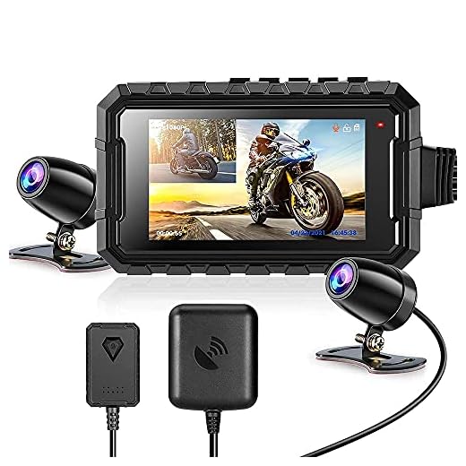 3,0 Tum Motorcykel Dash Cam Med 1080p Dual Vattentät Lins, 150 ° Vidvinkel, WiFi, GPS, G-sensor, Kabelkontroll, Loopinspelning, IP65 Vattentät, Max 256g