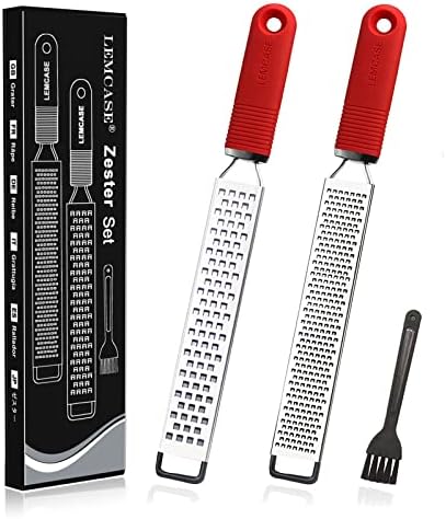 Amazon.com: linoroso Lemon Zester & Cheese Grater Set of 2 - Kitchen ...