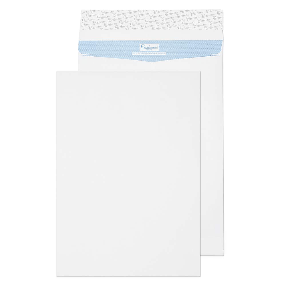Blake Premium Secure TR44401 Reißfeste FAlten-Versandtasche Haftklebung Weiß 406 x 305 x 50 mm 125g/m² | 100 Stück