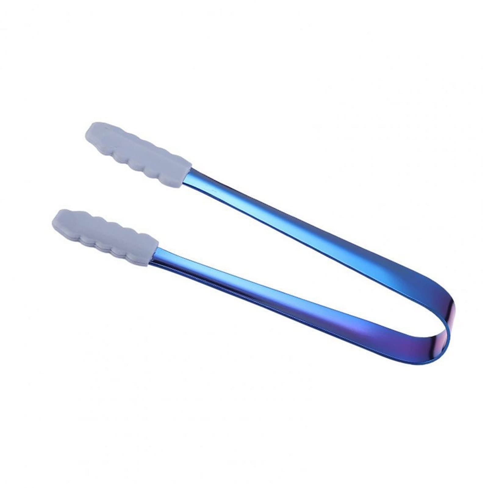 Pince à glaçons en Acier Inoxydable Pince à Sucre Silicone Anti-Slip Food Serving Clip Clamp Ice Cube