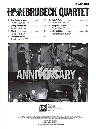 Time Out -- The Dave Brubeck Quartet: 50th Anniversary (Piano Solos) - Image 2