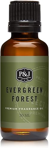 P&J Trading - Aceite perfumado Evergreen Forest de 1.0 fl oz (1.0 fl oz) - Aceite perfumado para fabricación de velas, fabricación de jabón, aceite