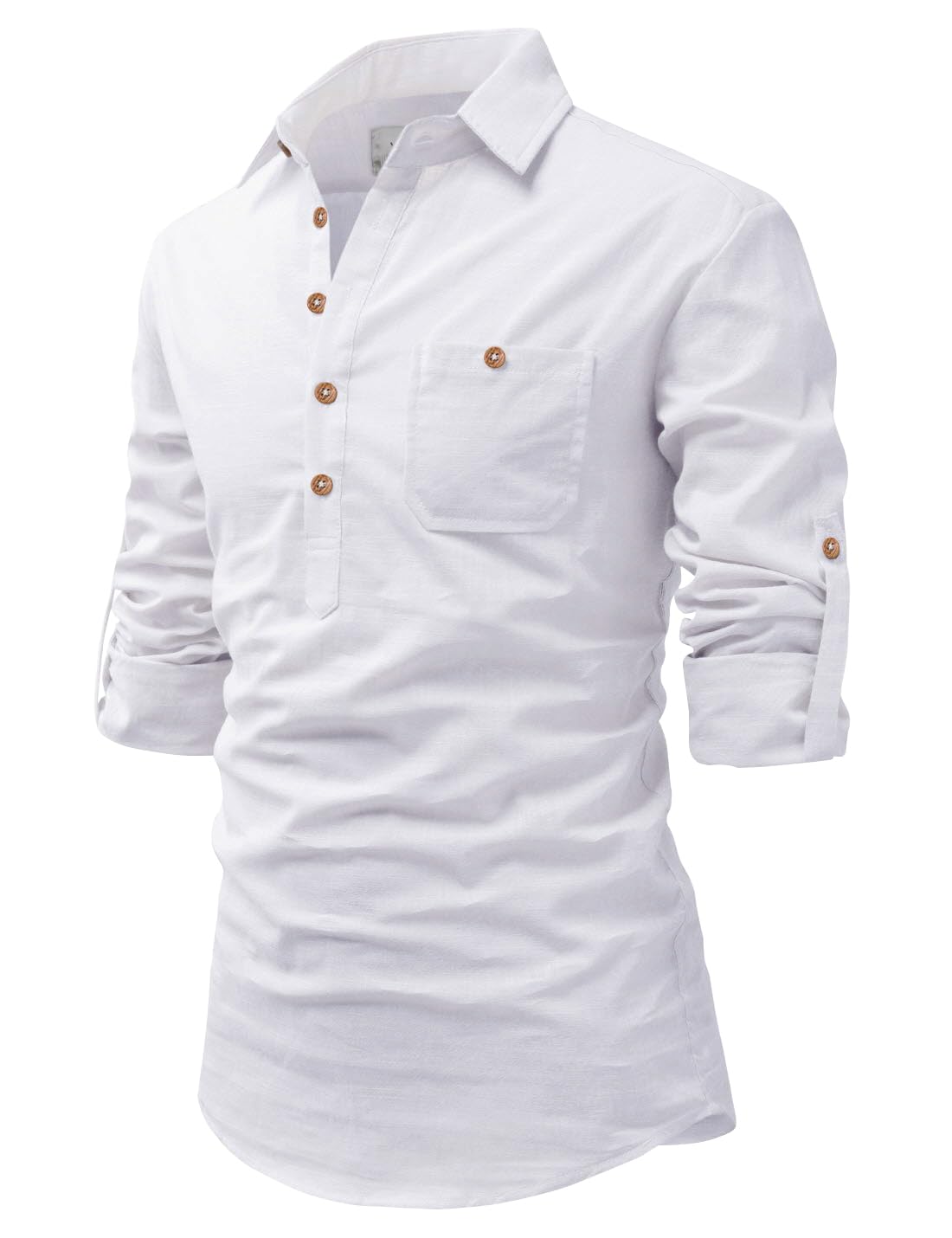vida loca Full Sleeve Spread Collor Cotton Casual Slim Fit Short Kurta for Men's and Boys-picture-26
