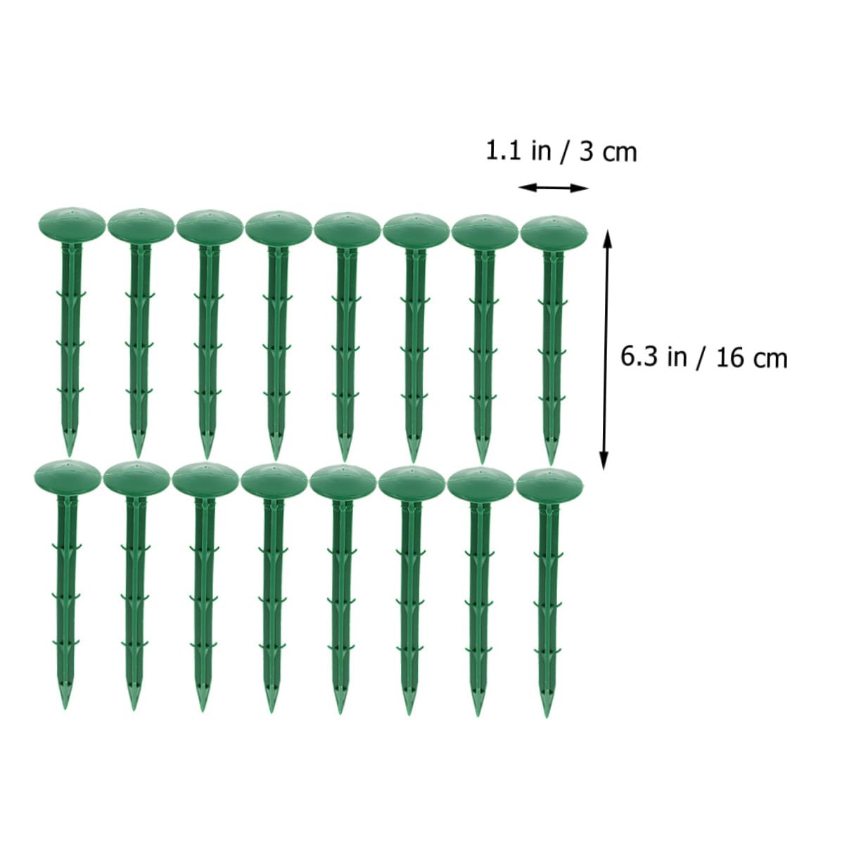 Piquet de Tente de Serrage en Plastique Vert 150 Pièces pour Jardin