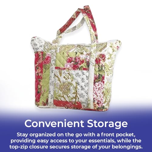 Bolso Tote Floral acolchado con cierre superior para mujer miniatura 4