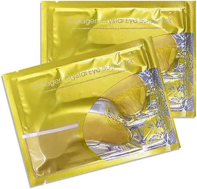 24k Gold Hydrogel Under Eye Patches for Fine Lines Reduction | Cooling Under Eye Patch Mask with Natural Herbs for Instant Hydration & De-Puffing (1 count (Pack of 20))-image-32