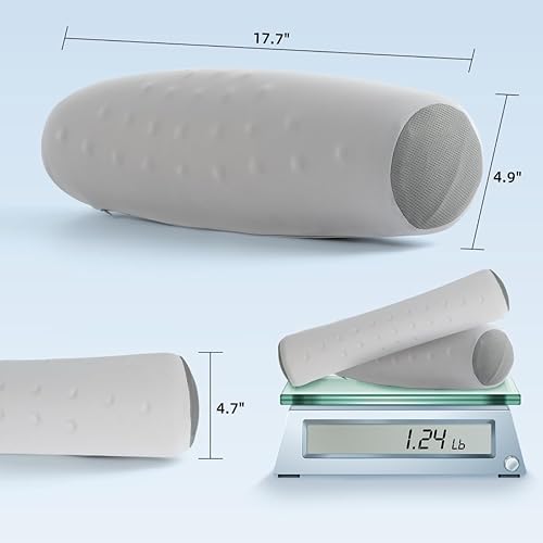 Miniatura 4 de urnexttour Paquete de 2 almohadas cervicales para el cuello, almohada de espuma viscoelástica para apoyo de cuello redondo para dormir, almohada de