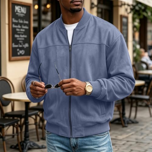 Mens Bomber Jacket Zip Up Business Casual Light Jackets with Pockets 2026 - image 2