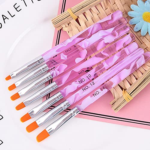 Zeayebsr Nagel Pinsel, 8 Stück Nägel Art Pinselset, Acryl Nagel Kunst Pinsel, 8 Nagelbürste Professionell Malerei Pen… – Bild 4