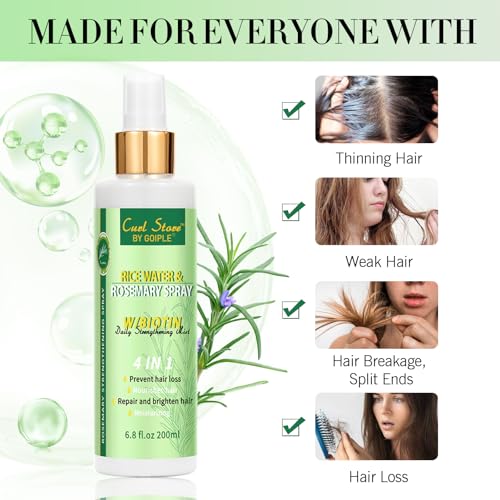 Spray de agua de arroz con romero para cabello 6.8 fl oz miniatura 6