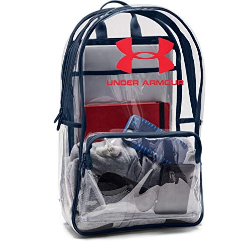 Under Armour Clear Backpack, One Size Fits All, Clear (962)/Red