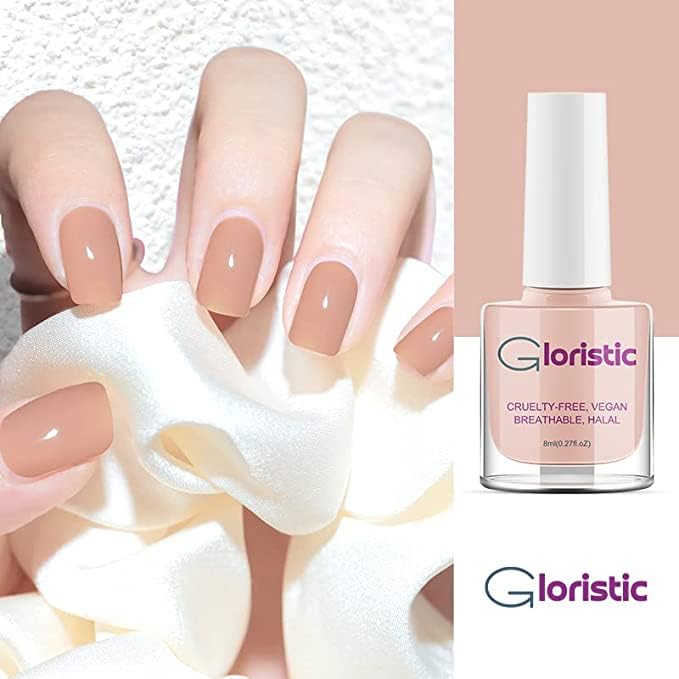 Miniatura 2 de Gloristic Juego de 6 esmaltes de uñas  Pelar  Vegano  No tóxico  Halal  Agua pasa  Seguro para Wudu  Seguro para ducha (juego 5)