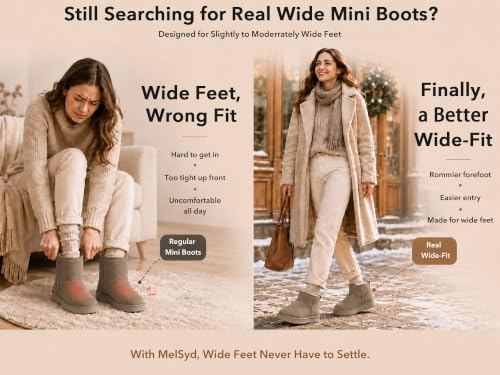 Image of 100% Sheepskin Mini Boots with Arch Support Options: Warm to -22F