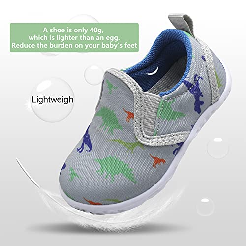 Feetcity ZT-BF05-DINOSAUR GREY-125 Canvas Shoes Unisex Baby Shoes Boys Girls Sneakers Infant Slip thumb #4