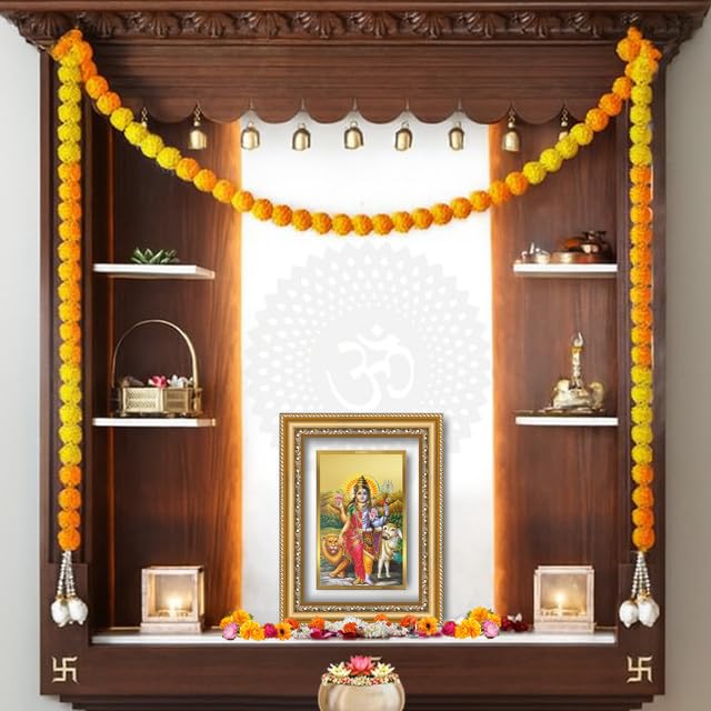 Image of DIVINITI Ardhnarishwara 24K Gold Plated Foil Wall and Tabletop Photo Frame for Home Decor, Puja Room, Luxury Gifting | DG Frame 112 S2.5 (26x20 CM)