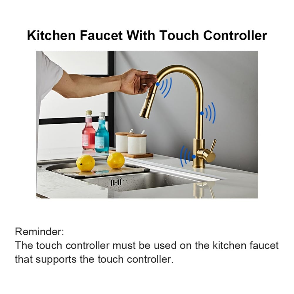Controller touch intelligente con sensore a induzione per rubinetti da cucina con vano batteria, controllo touch estraibile per rubinetti da cucina, durevole, facile da usare B