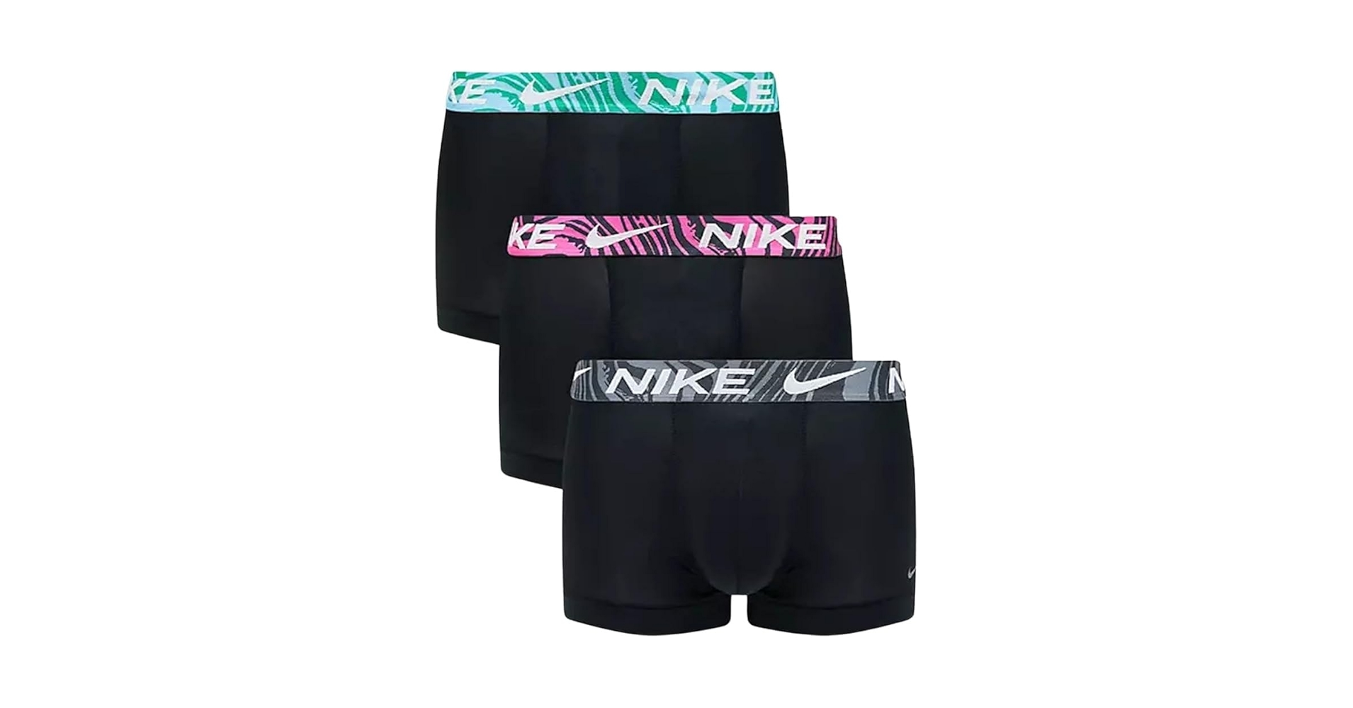 Nike Men`s Essential Micro Boxer Briefs 3 Pack, Pink/Grey