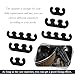 6PCS Spark Plug Wire Separators,Spark Plug Wire Holders with 2/3/4 Holes for Car Engine,Multi-Size Plugs Wires Separators Suitable for 7mm 8mm 8.5mm 8.8mm Sparks Plugs Wires (Black)