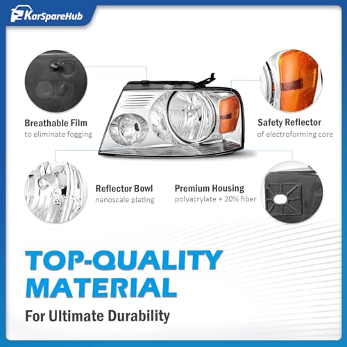 Image of Headlights Halogen for 2004-2008 Ford F150