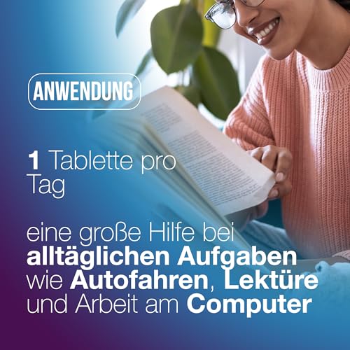 Lutein Zeaxanthin Kapseln mit Beta Carotin, Blaubeere, Vitamine A, E und B12. 60 Augenkapseln mit Lutein und Zeaxanthin. Augenvitamine, 100 % natürlich, um die Sehkraft zu verbessern.